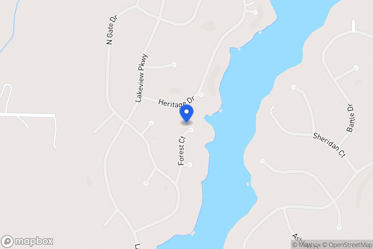 Map of 1317 Forest Ct