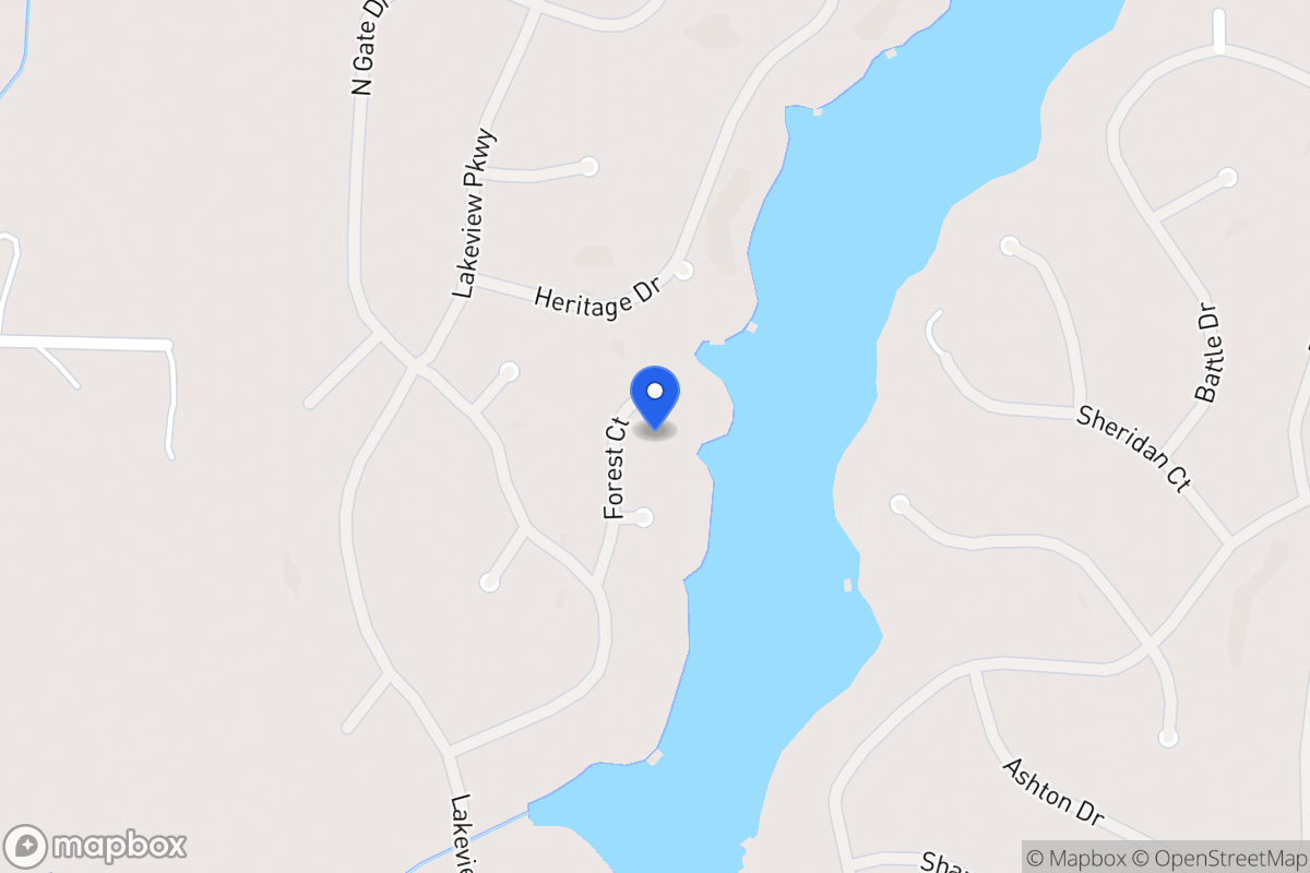 Map of 1320 Forest Ct