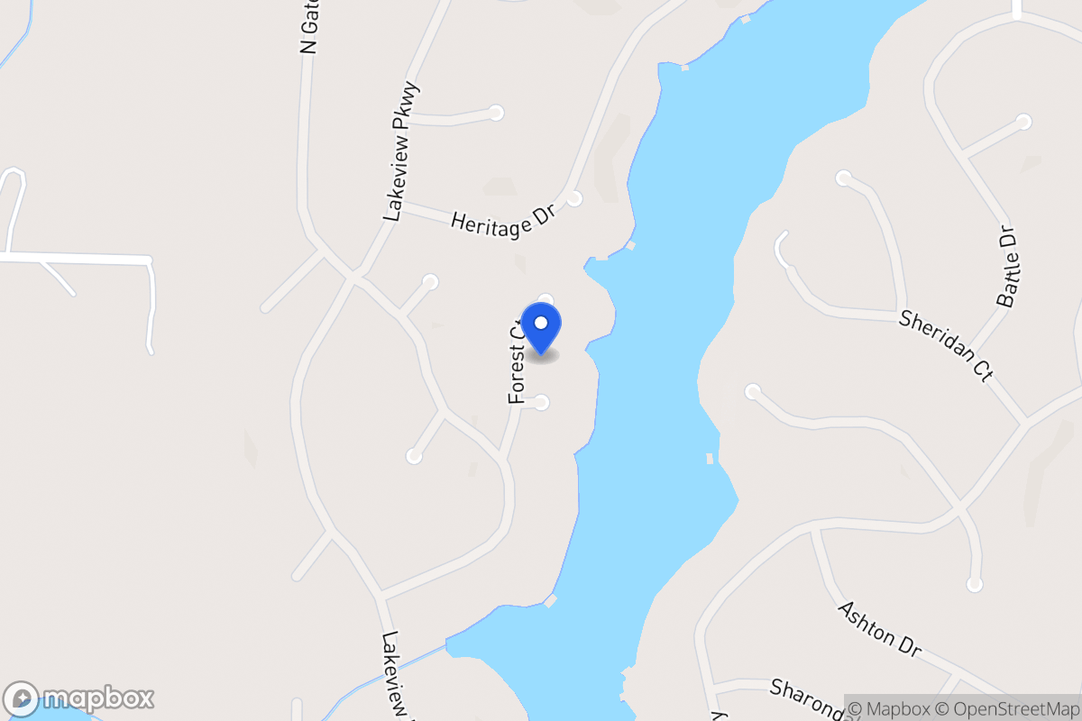Map of 1321 Forest Ct