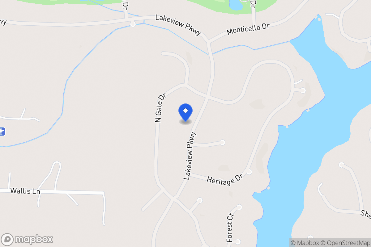 Map of 1398 Lakeview Pkwy