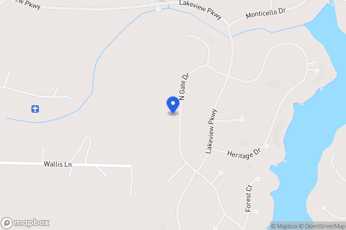 Map of 1421 Northgate Dr