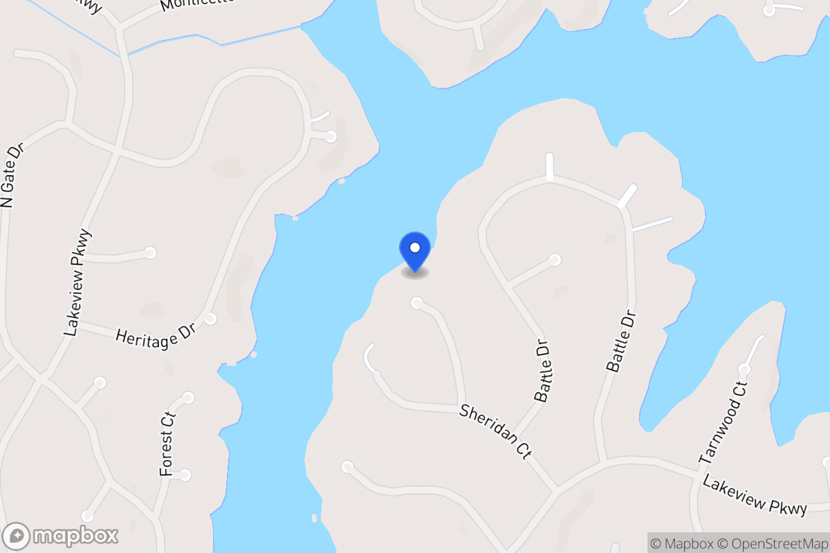Map of 2348 Bowwood Ct