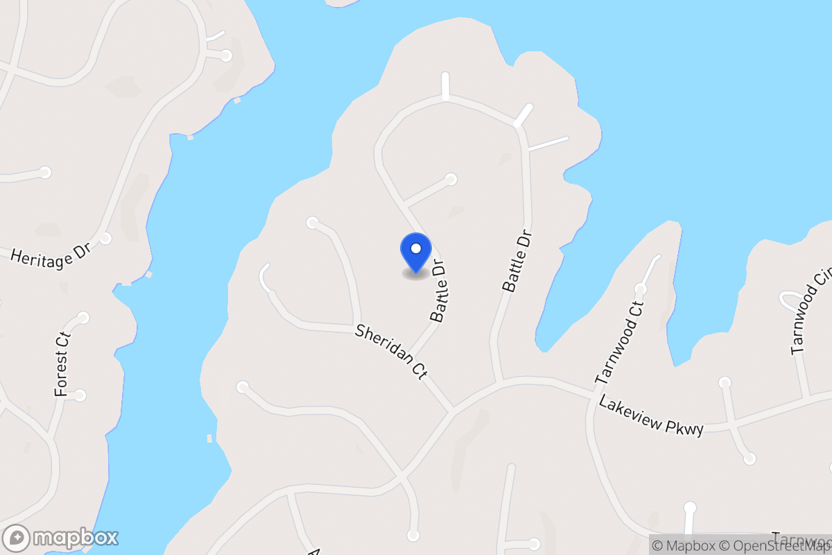 Map of 2360 Battle Dr