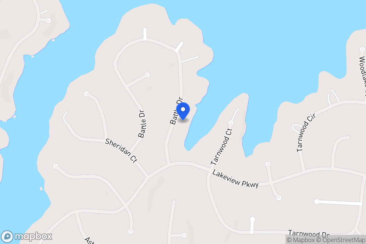 Map of 2392 Battle Dr