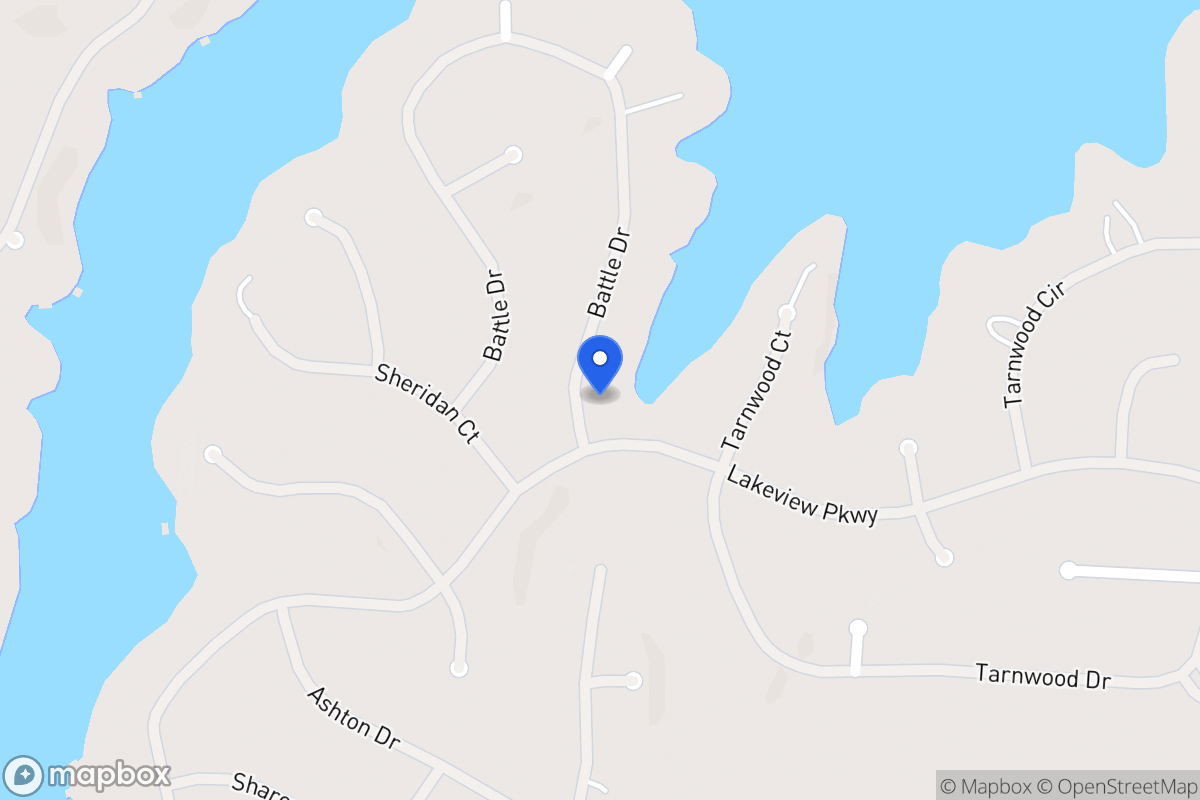 Map of 2396 Battle Dr