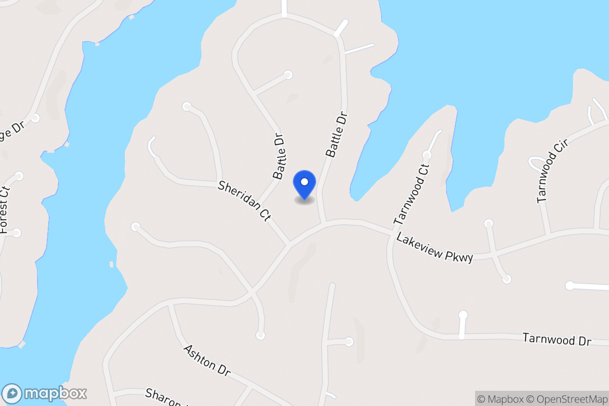 Map of 2398 Battle Dr