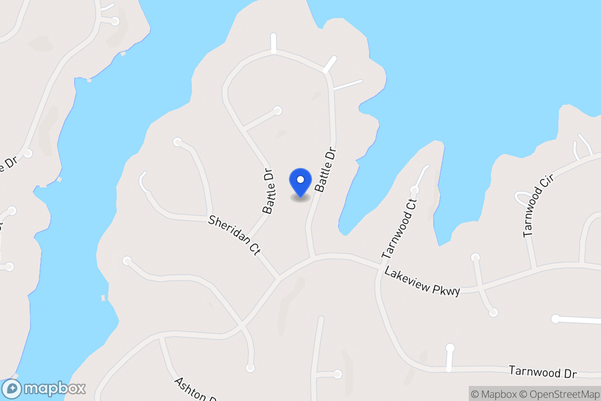 Map of 2401 Battle Dr