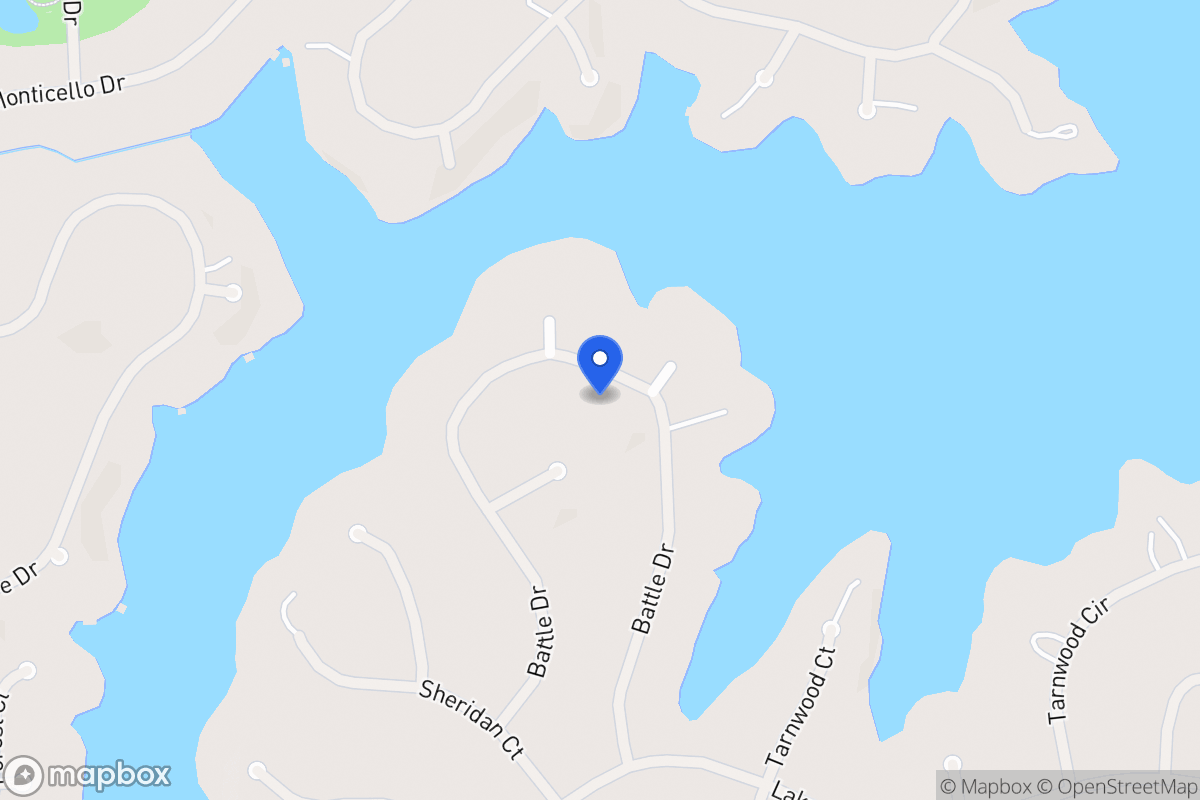 Map of 2411 Battle Dr