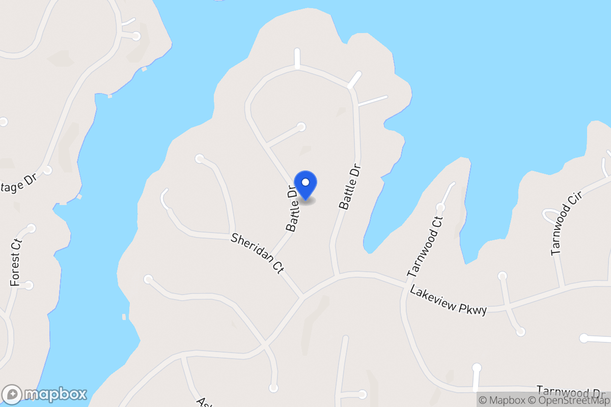 Map of 2430 Battle Dr