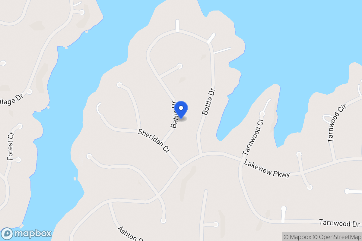 Map of 2431 Battle Dr