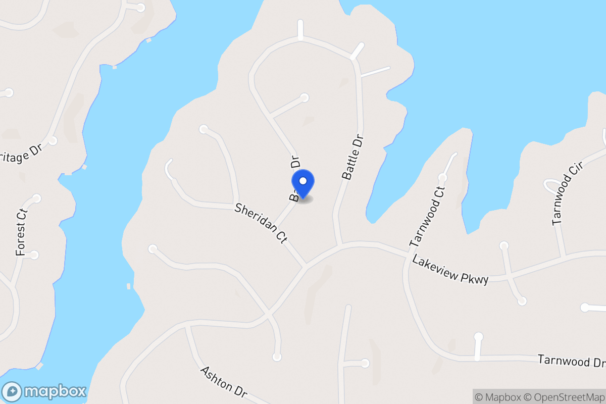 Map of 2432 Battle Dr