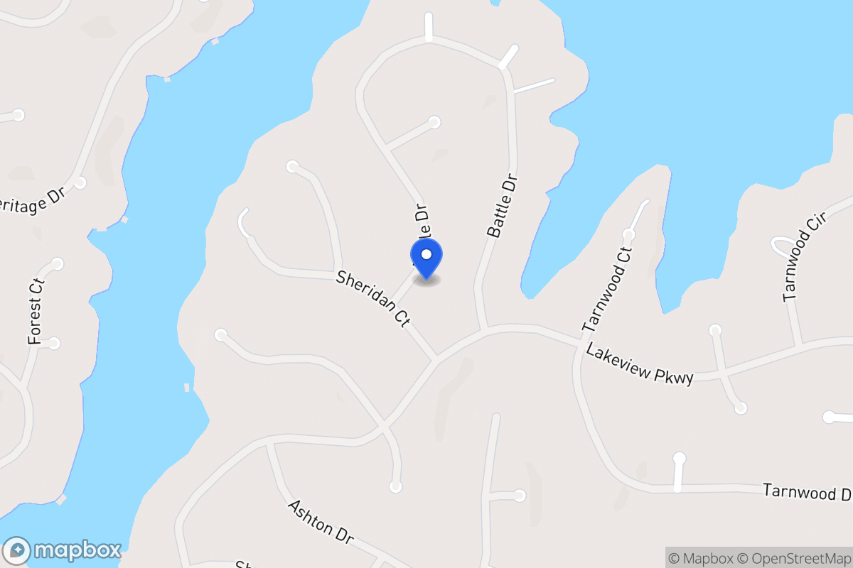 Map of 2433 Battle Dr