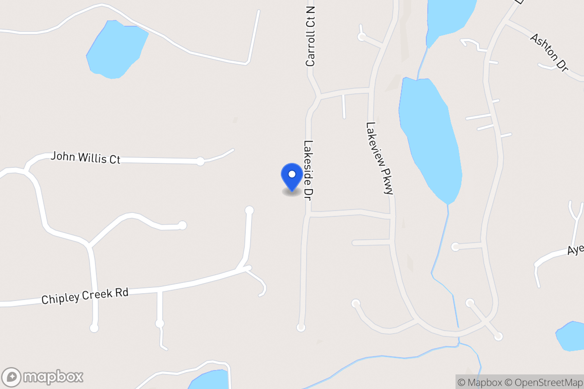 Map of 2499 Lakeside Dr