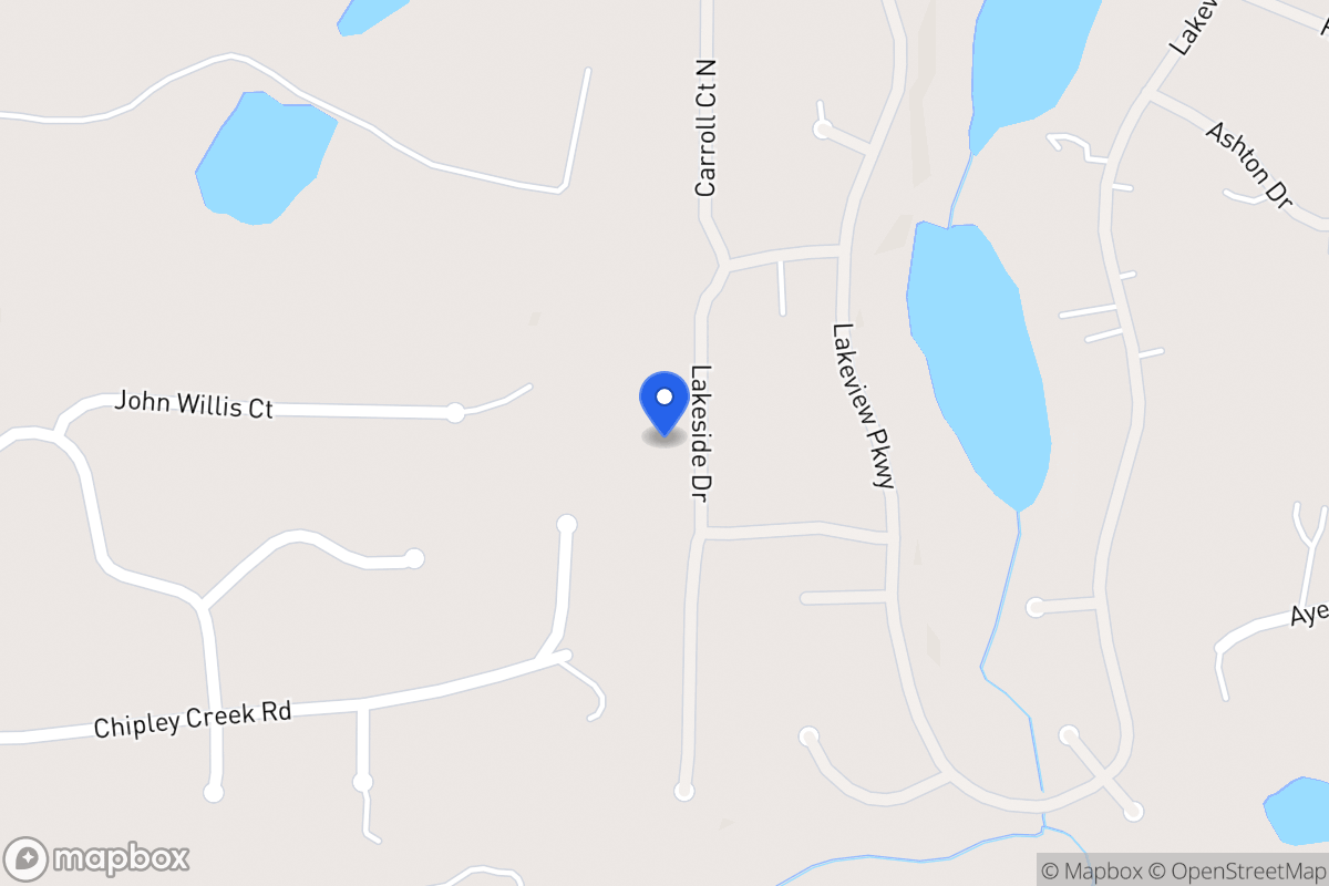 Map of 2501 Lakeside Dr