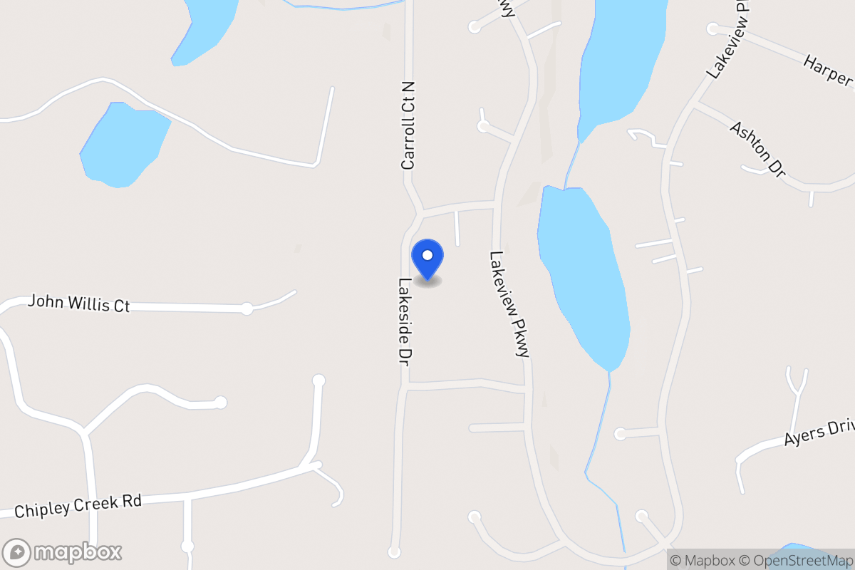 Map of 2539 Lakeside Dr