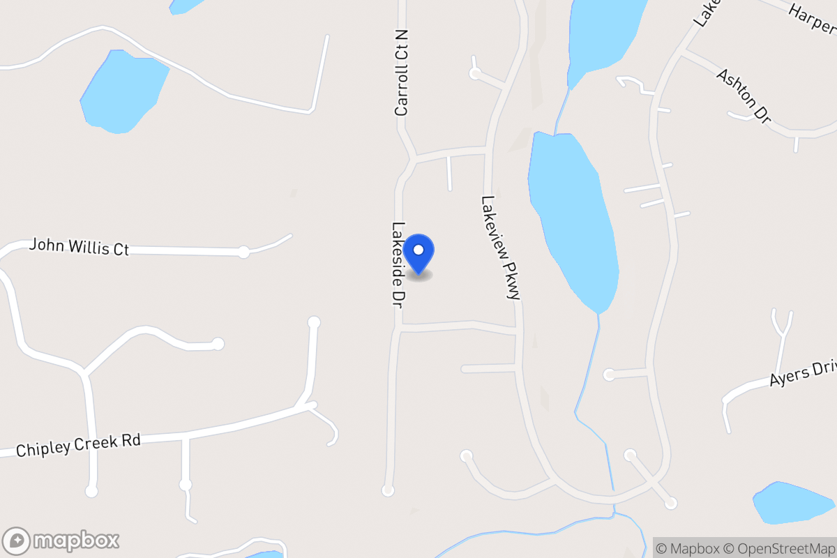 Map of 2542 Lakeside Dr