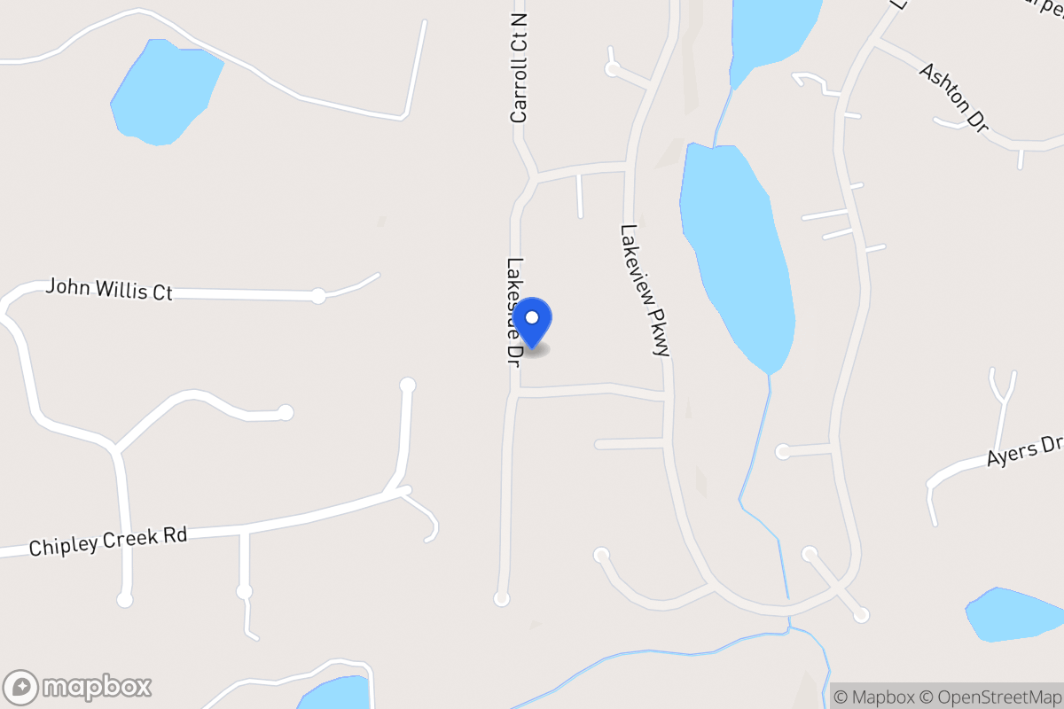 Map of 2543 Lakeside Dr