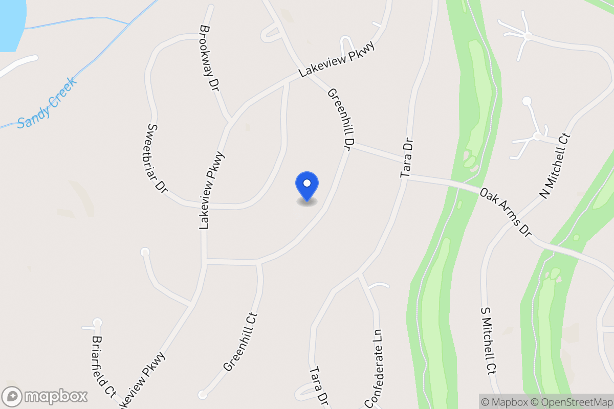 Map of 3204 Greenhill Dr