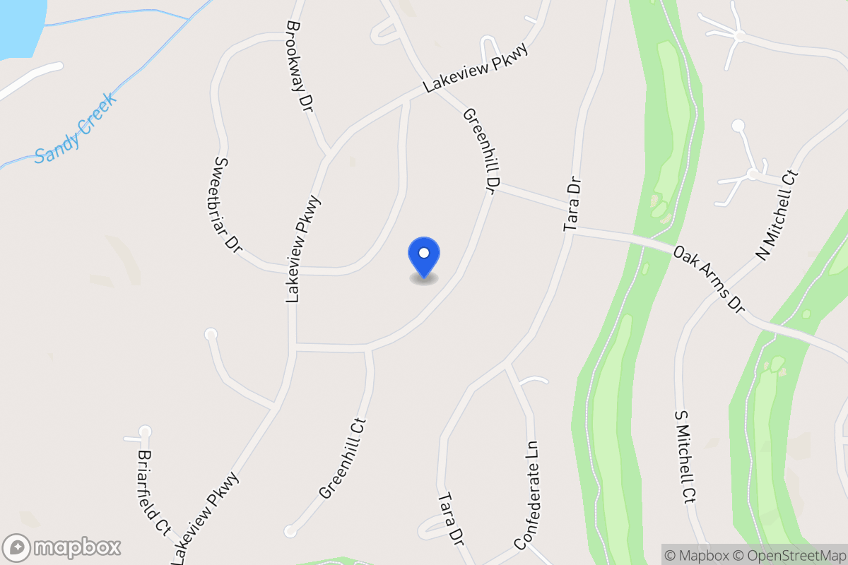 Map of 3205 Greenhill Dr