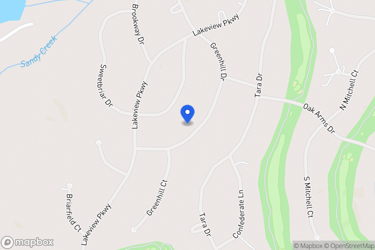 Map of 3206 Greenhill Dr