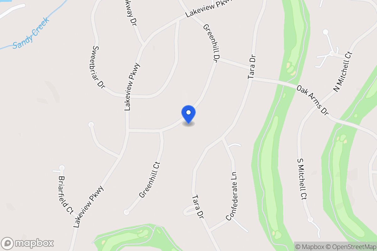 Map of 3275 Greenhill Dr