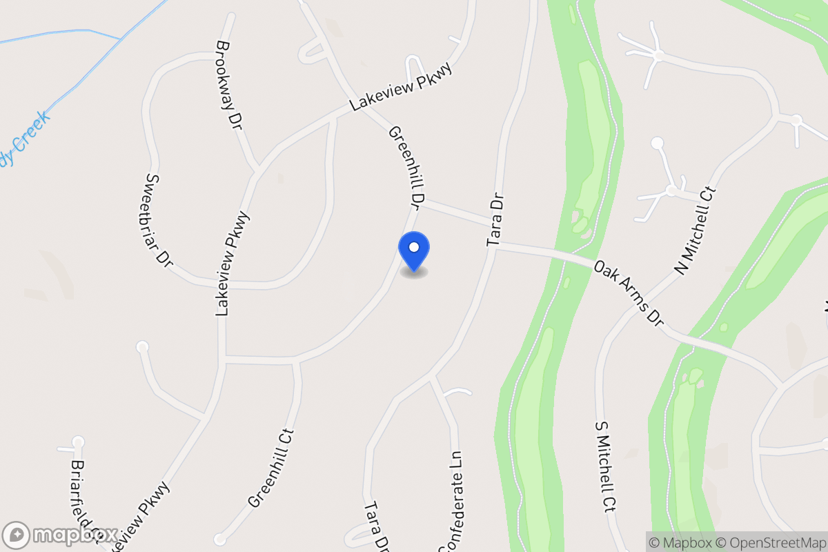 Map of 3280 Greenhill Dr