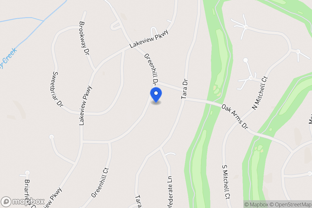 Map of 3281 Greenhill Dr