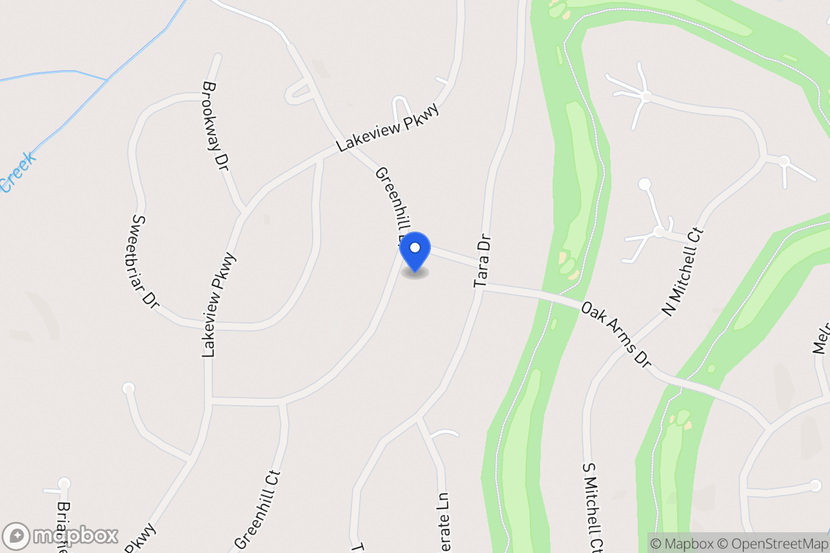 Map of 3282 Greenhill Dr