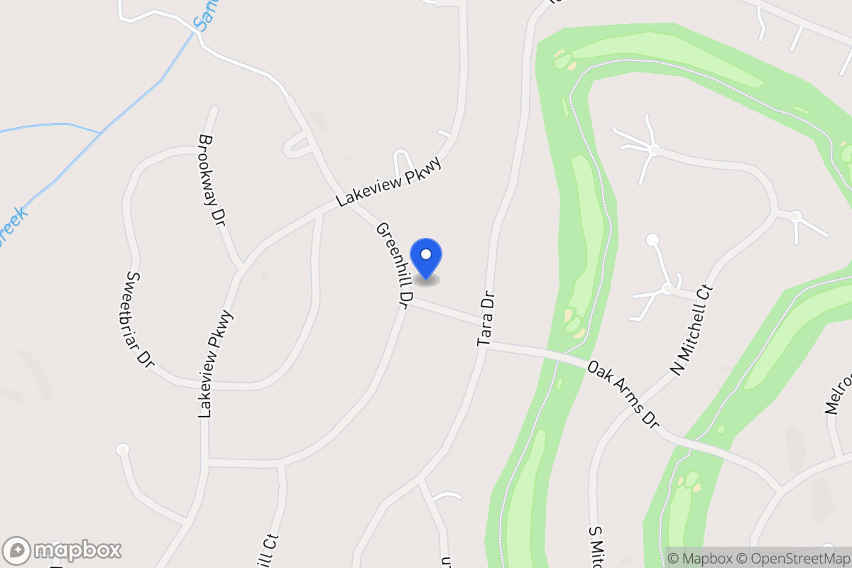 Map of 3285 Greenhill Dr