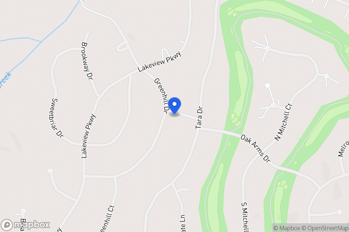 Map of Greenhill Dr