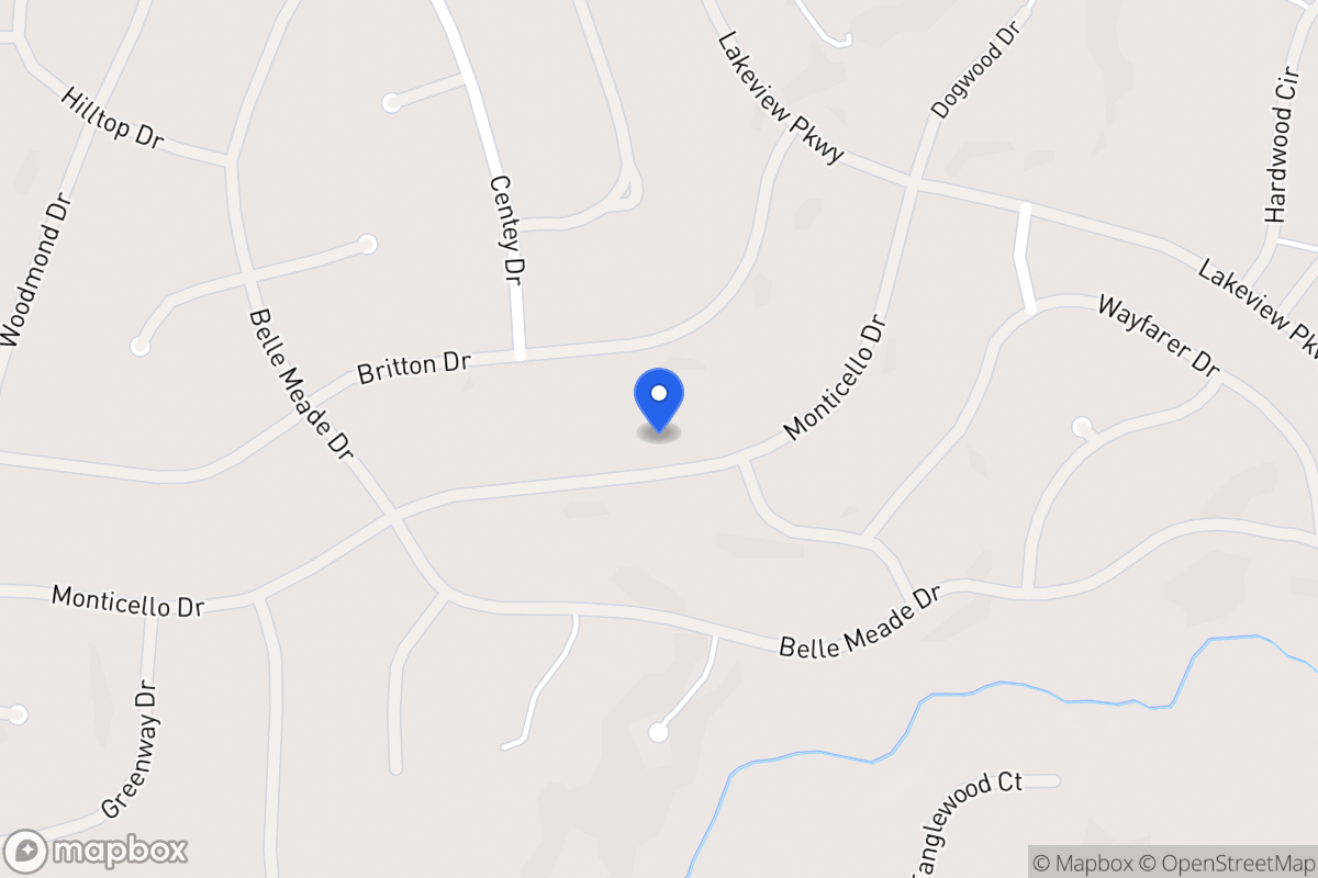 Map of 5351 Monticello Dr