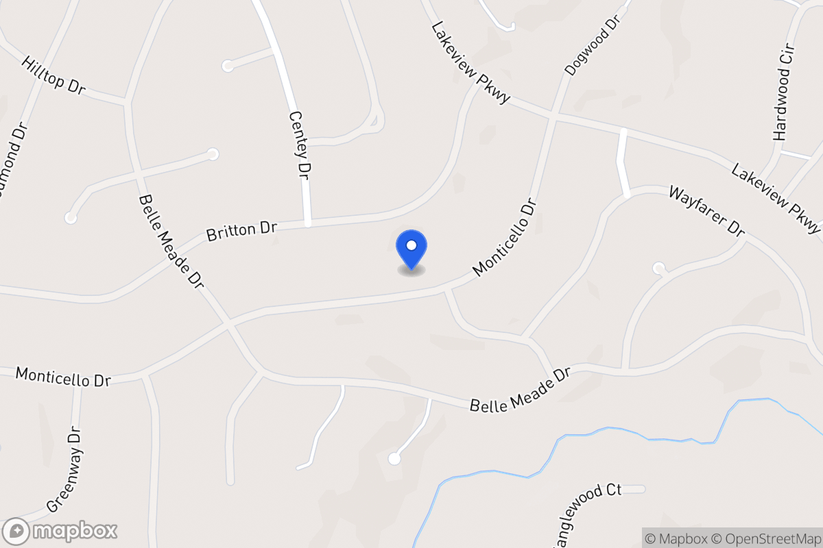 Map of 5352 Monticello Dr