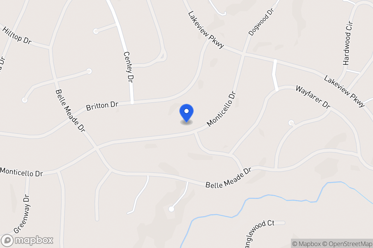 Map of 5353 Monticello Dr