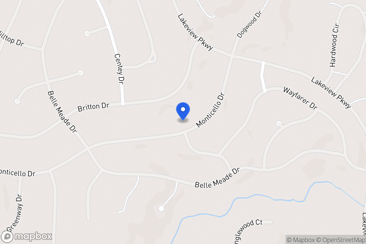 Map of 5354 Monticello Dr