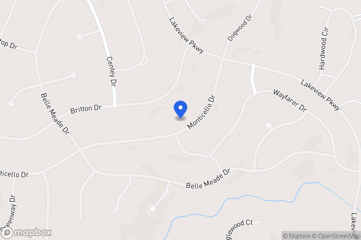 Map of 5355 Monticello Dr