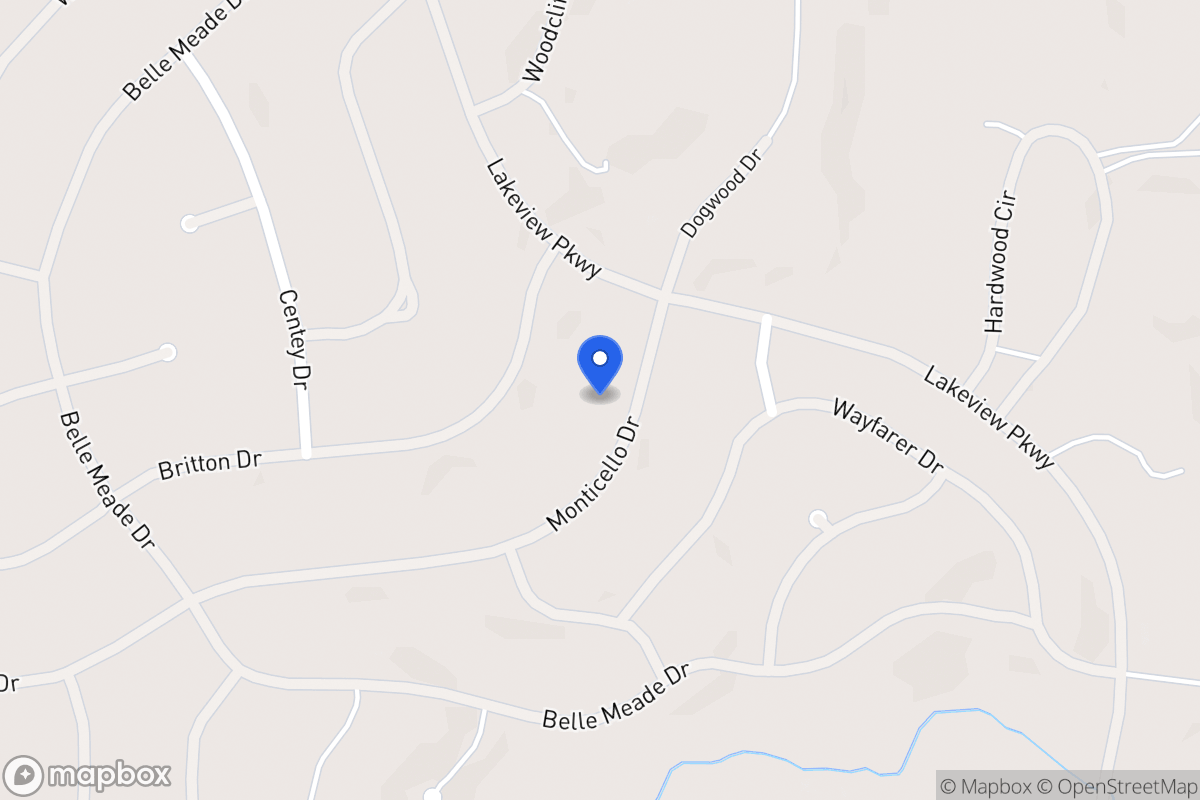 Map of 5360 Monticello Dr