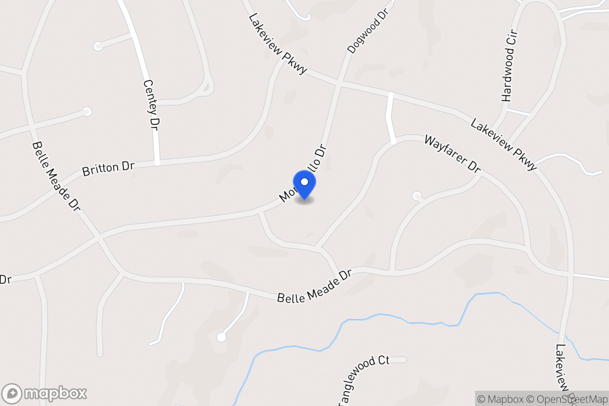 Map of 6113 Monticello Dr