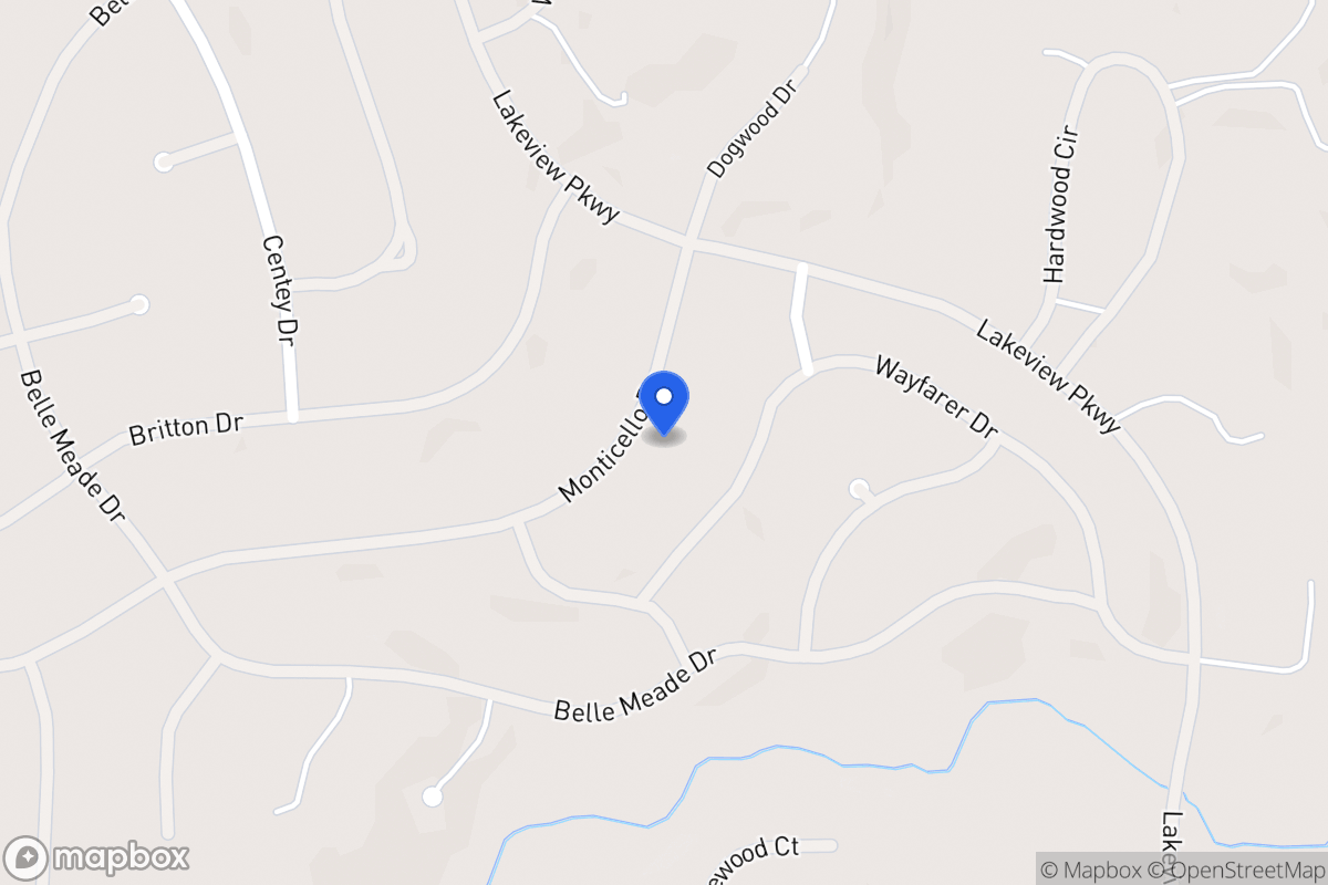 Map of 6116 Monticello Dr