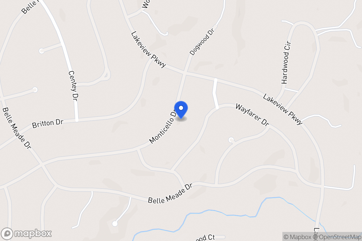 Map of 6117 Monticello Dr