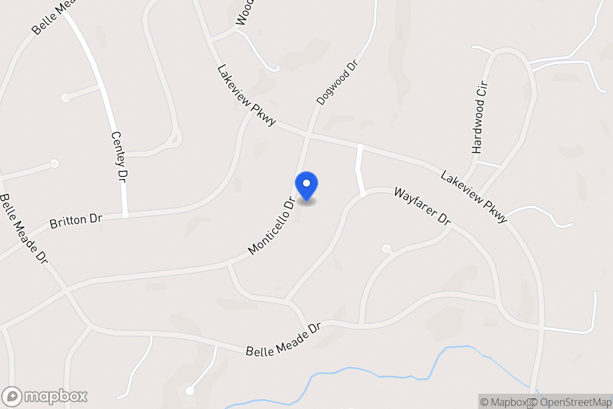 Map of 6118 Monticello Dr