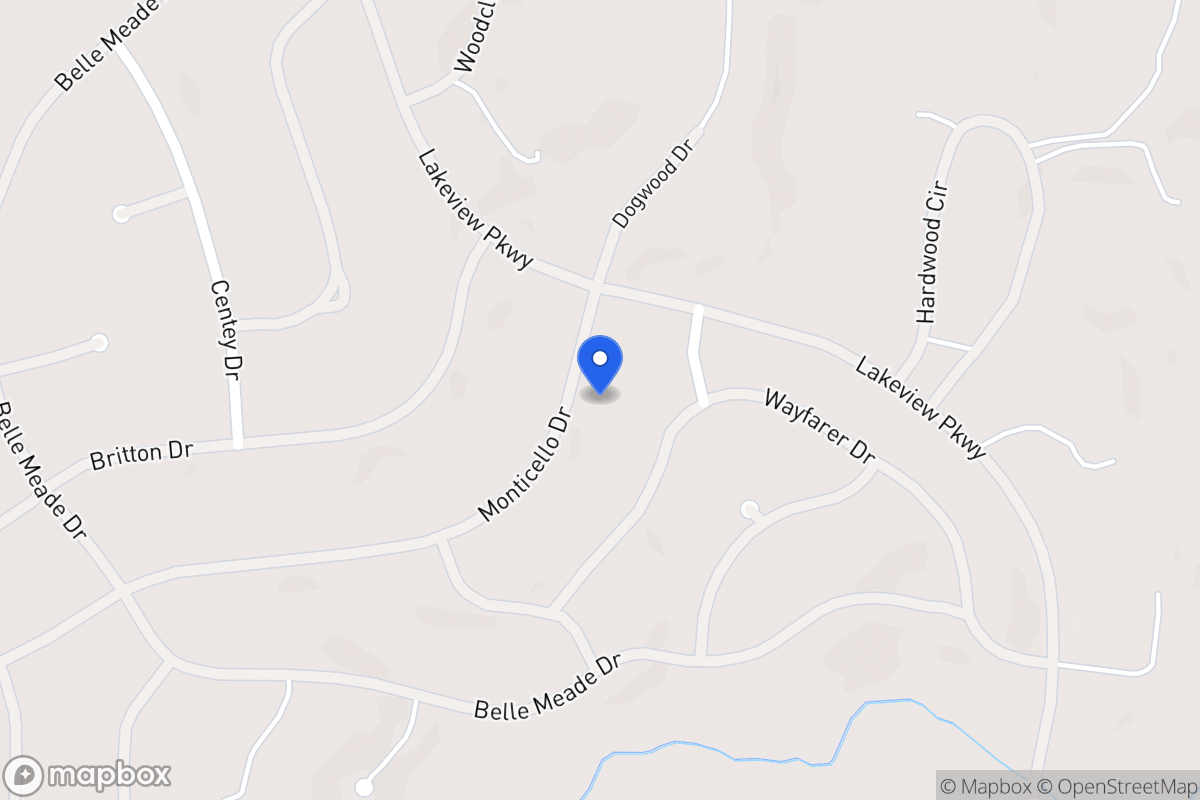 Map of 6119 Monticello Dr