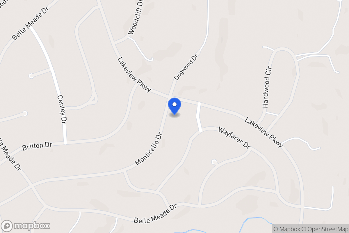 Map of 6121 Monticello Dr