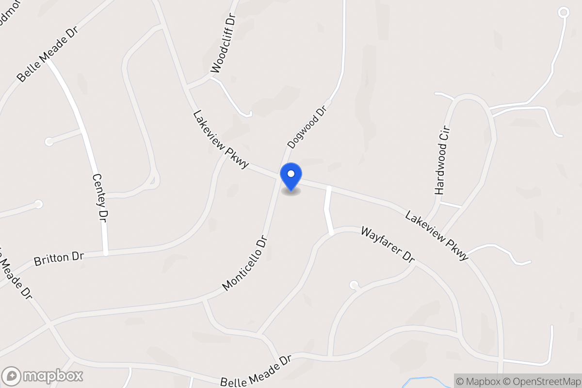 Map of 6122 Monticello Dr