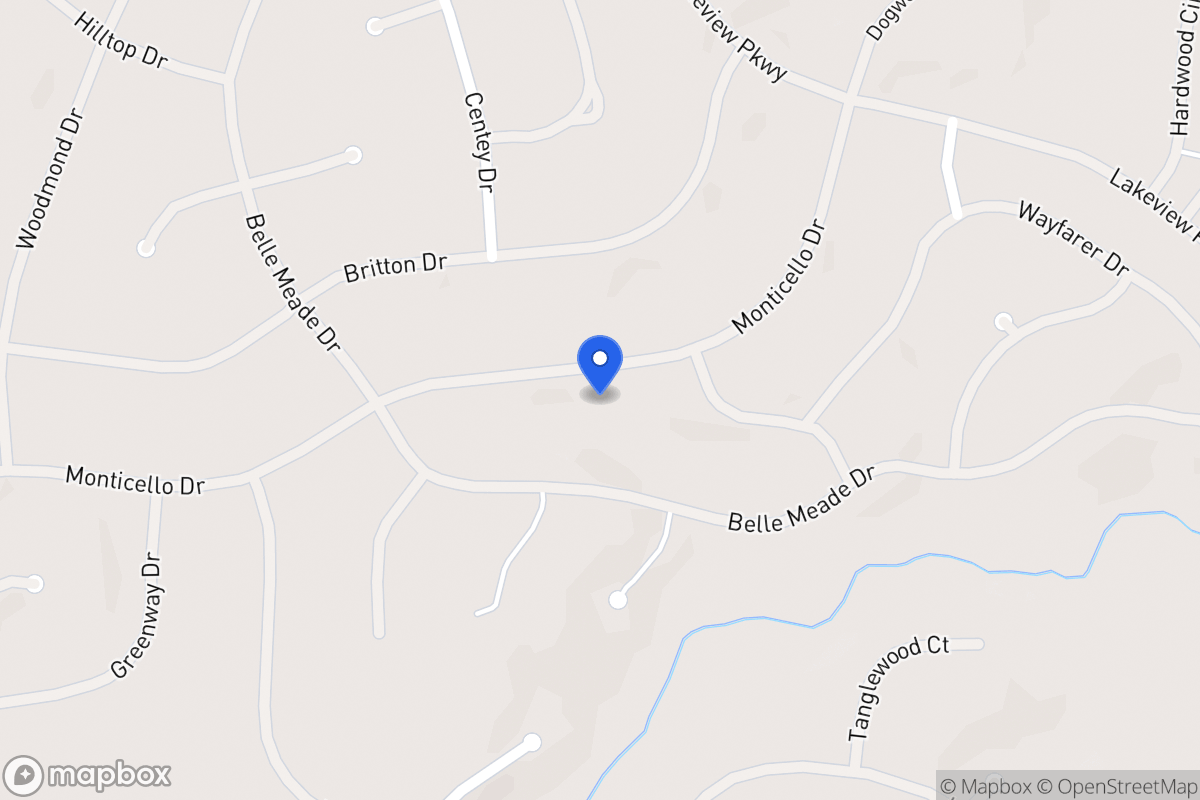 Map of 6131 Monticello Dr
