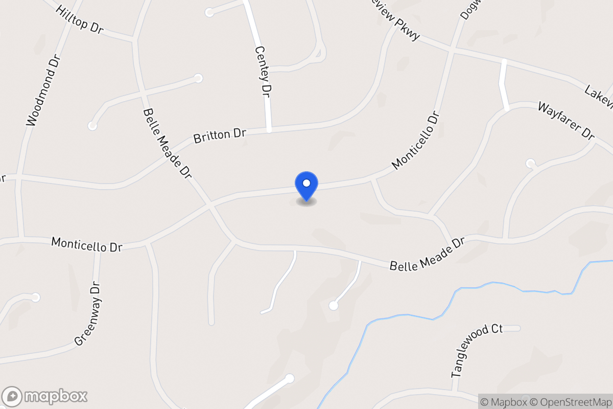 Map of 6132 Monticello Dr