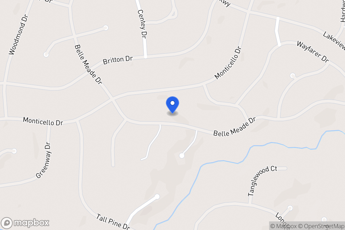 Map of 6145 Belle Meade Dr