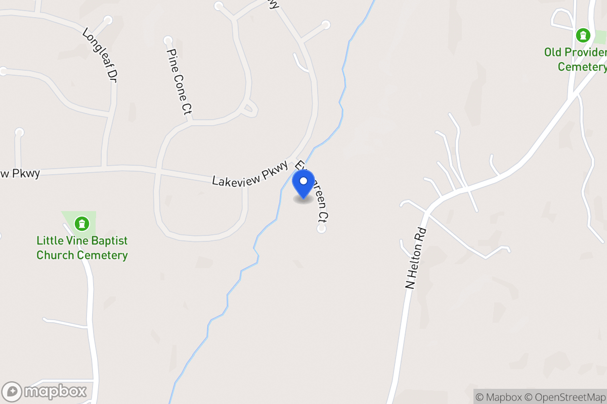 Map of 8118 Evergreen Ct