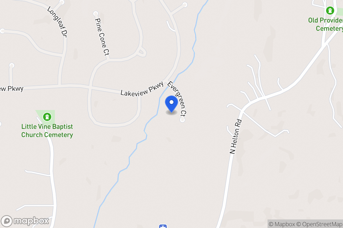 Map of 8119 Evergreen Ct