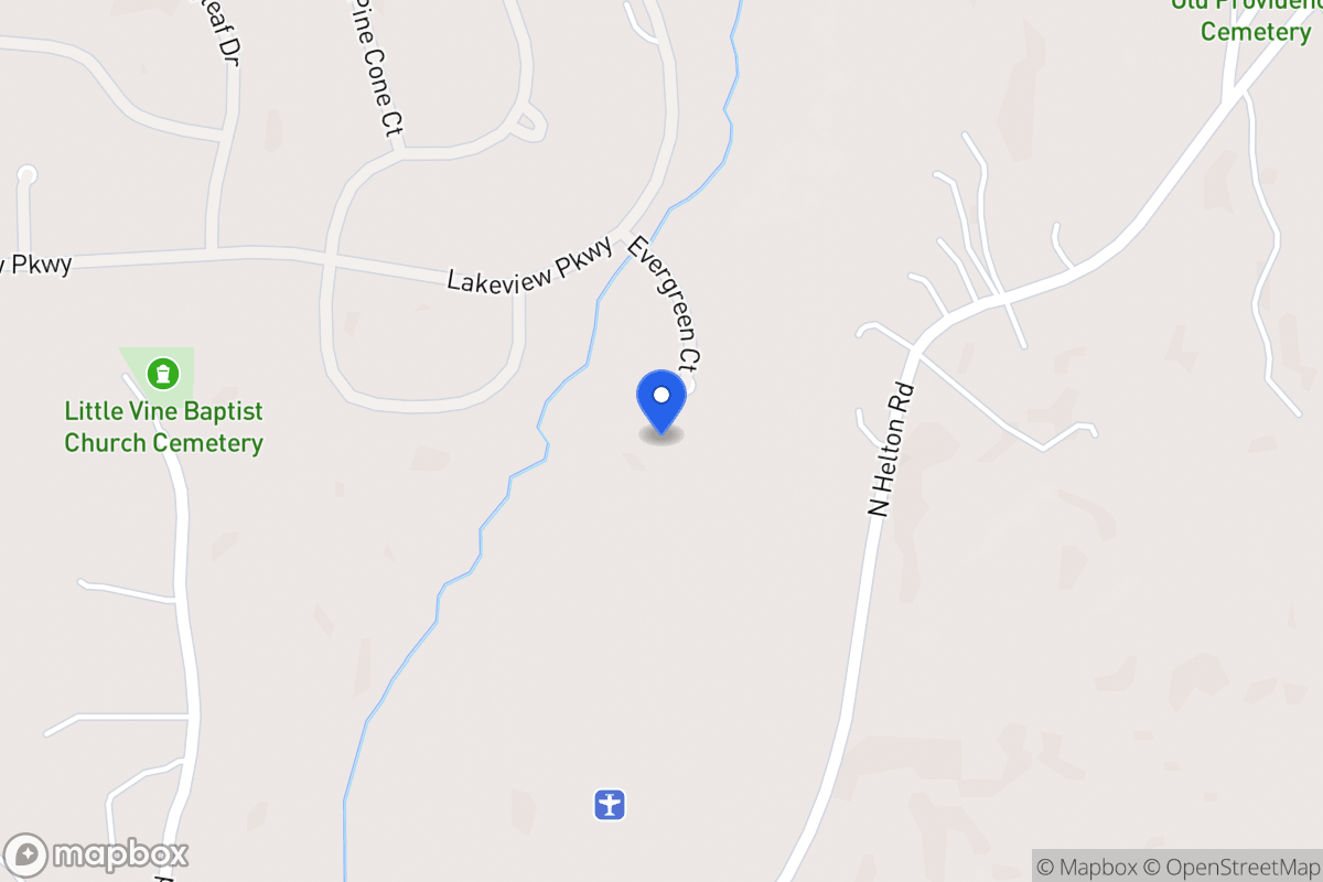 Map of 8121 Evergreen Ct