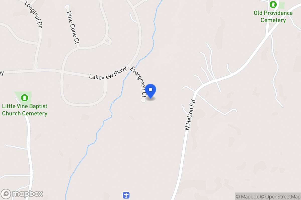 Map of 8124 Evergreen Ct